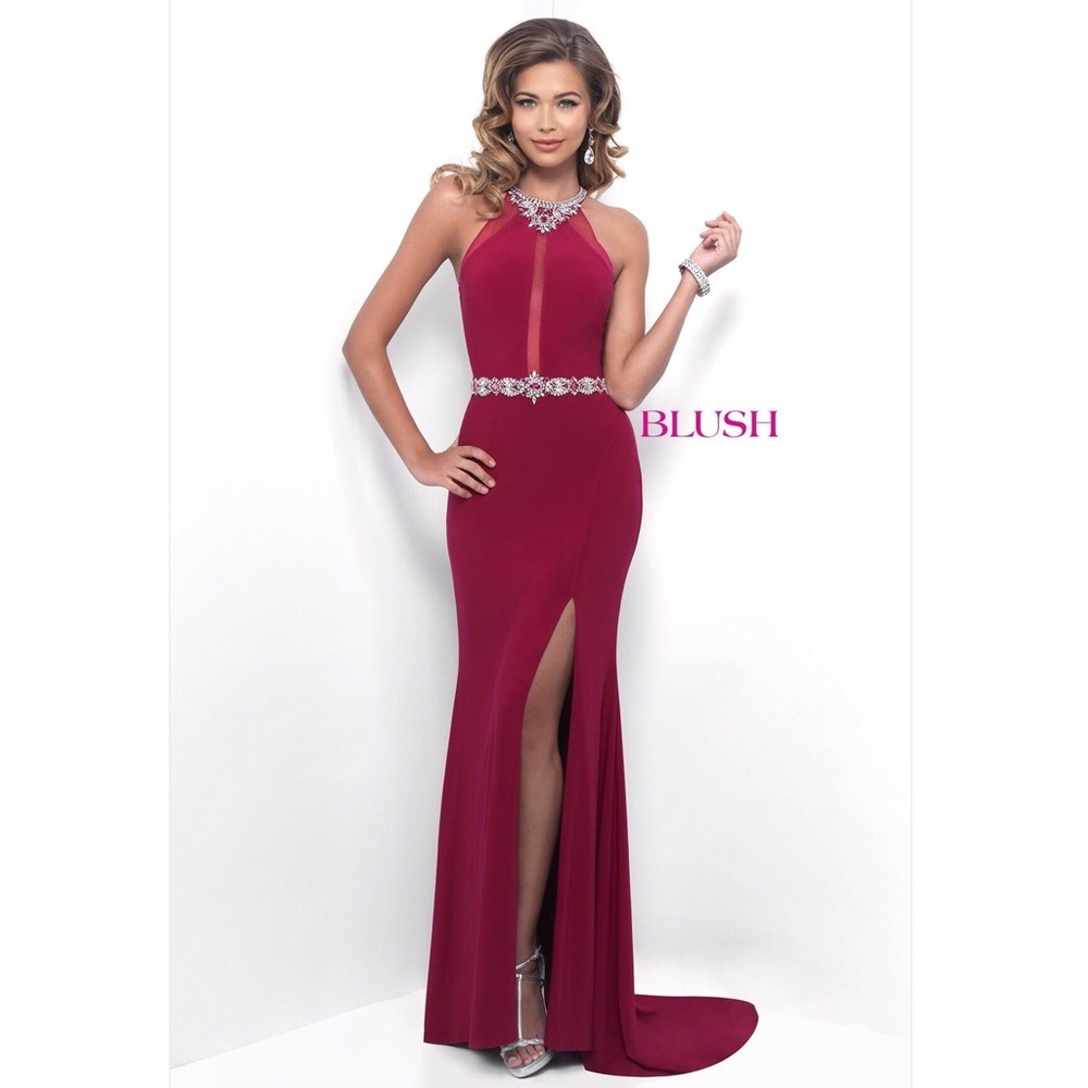 Blush Prom wine dress